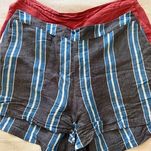 a new day Striped Blue and Red Shorts